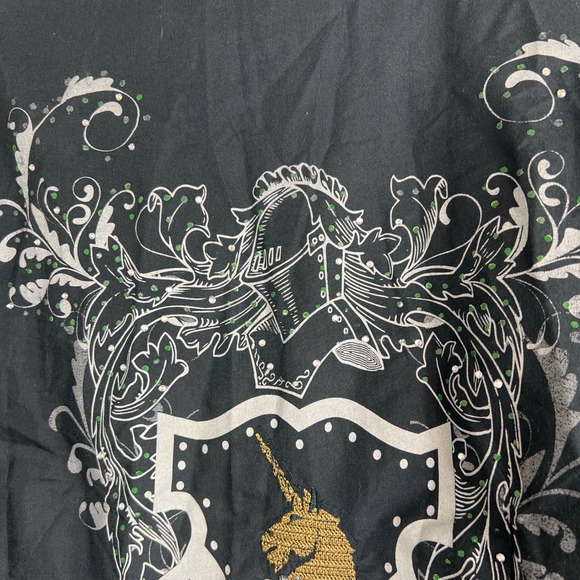 El General Mens Black Button Down Shirt Embroidered Crest Military Long Sleeve M - Picture 10 of 10